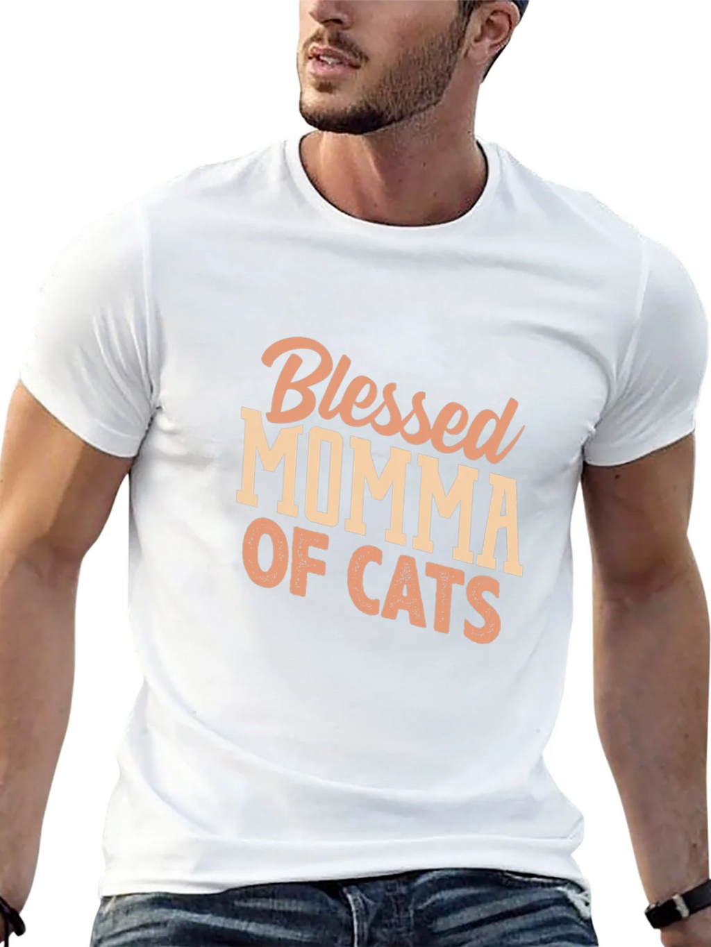 Blessed Momma of Cats T-Shirt product image 4