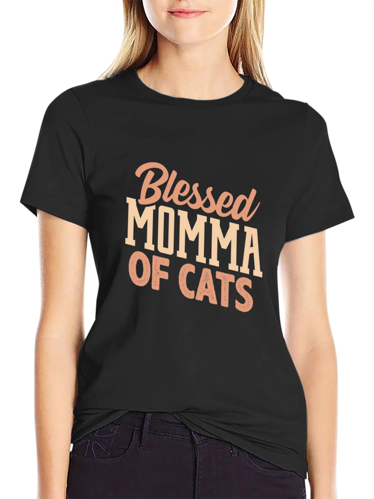 Blessed Momma of Cats T-Shirt product image 5