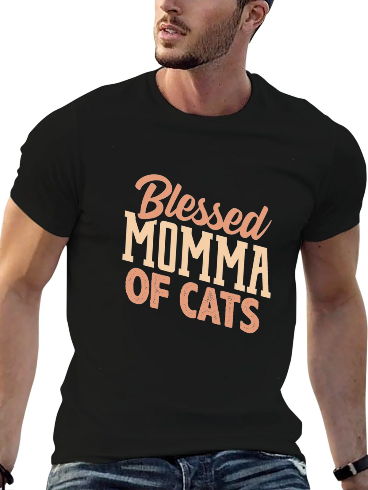 Blessed Momma of Cats T-Shirt product image 9