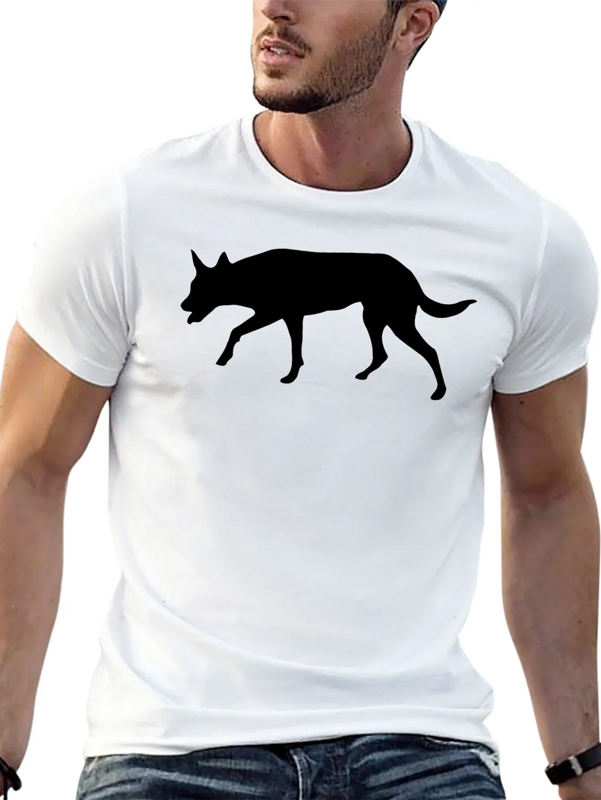 Black Dog Silhouette Graphic Tee - Unisex Casual Shirt product image 4