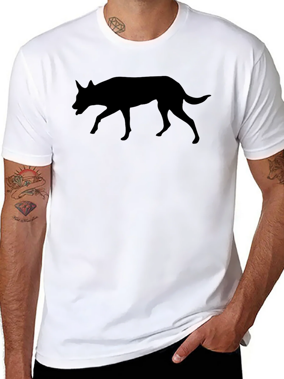 Black Dog Silhouette Graphic Tee - Unisex Casual Shirt product image 10
