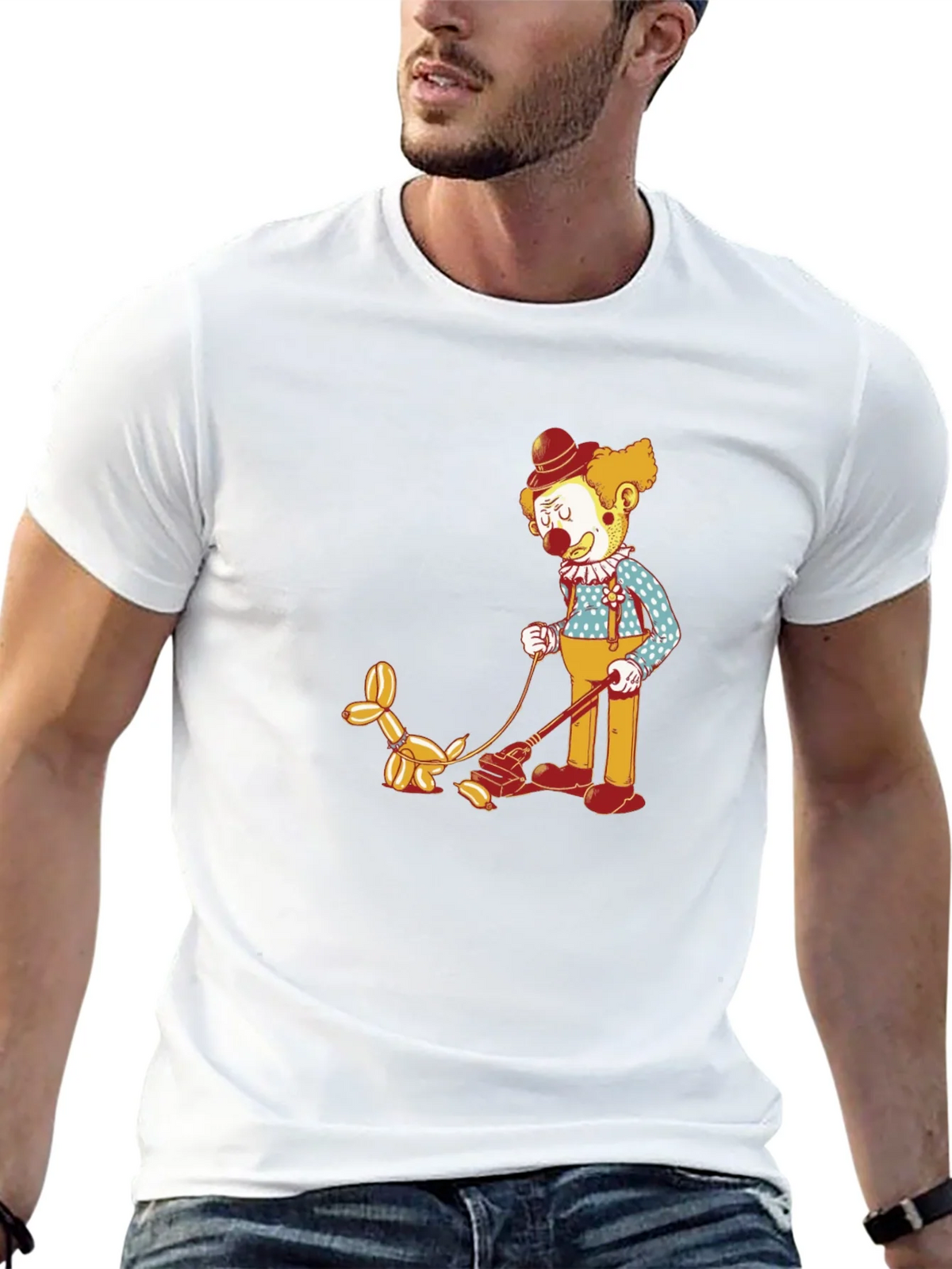 Clown Walking Balloon Dog T-Shirt product image 4