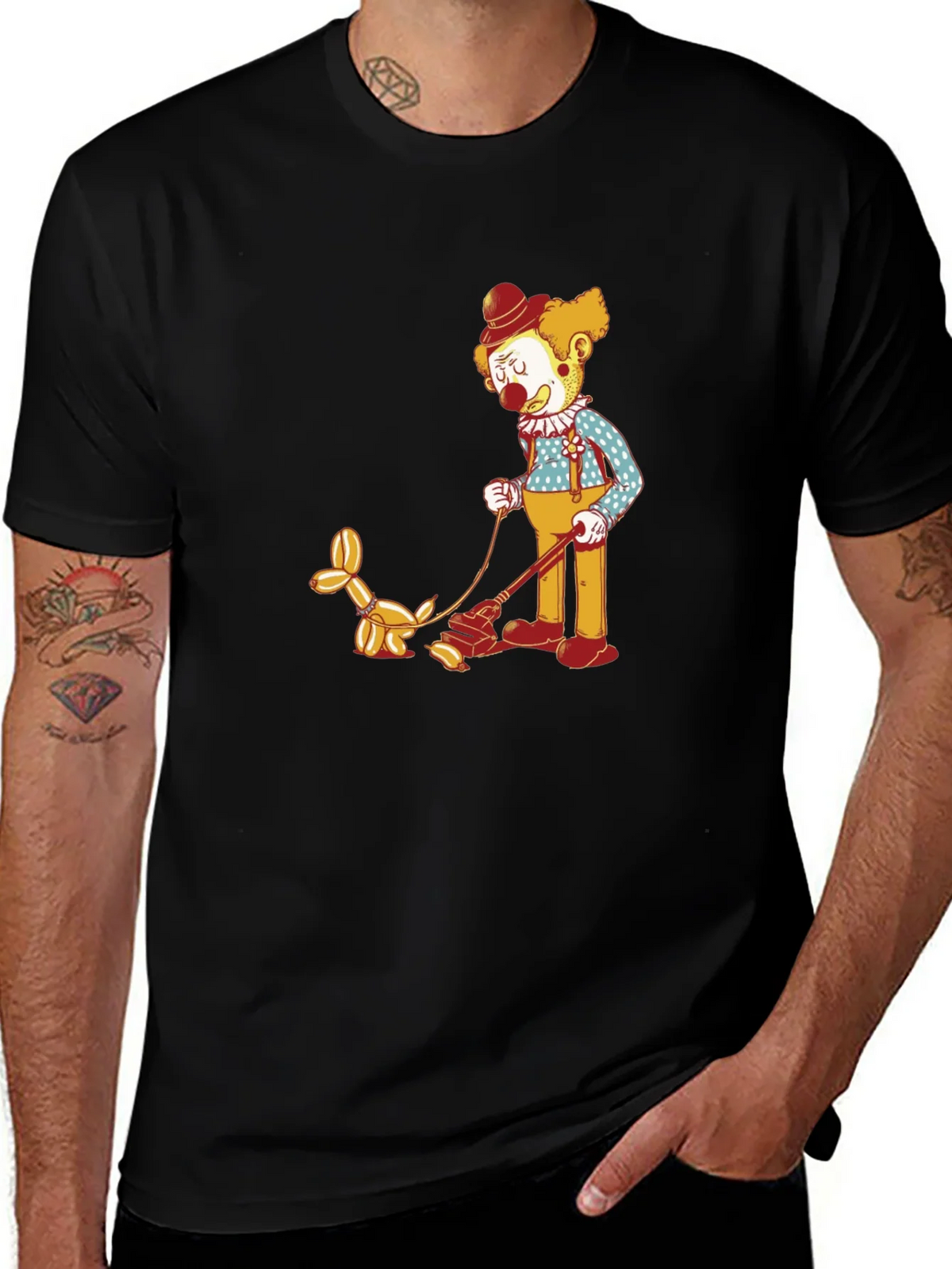 Clown Walking Balloon Dog T-Shirt product image 1