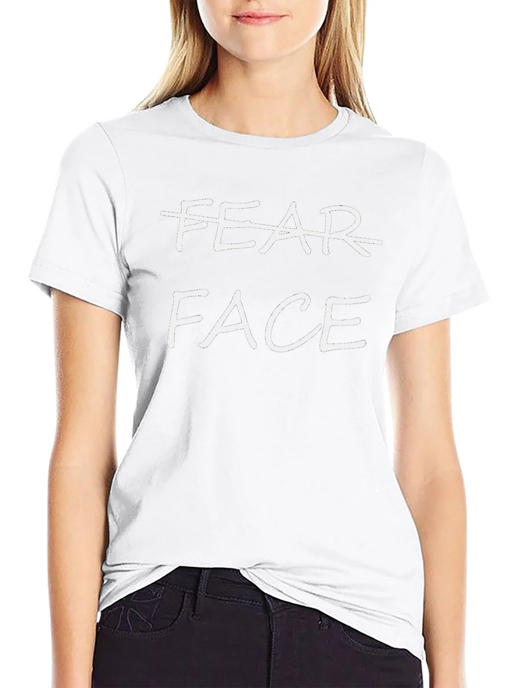 Fear Face Graphic T-Shirt - Unisex Black Tee product image 11