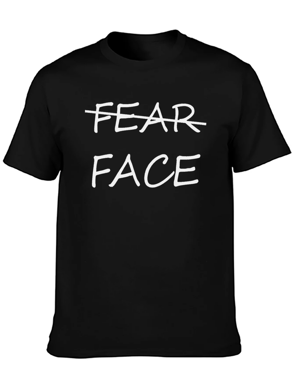 Fear Face Graphic T-Shirt - Unisex Black Tee product image 6