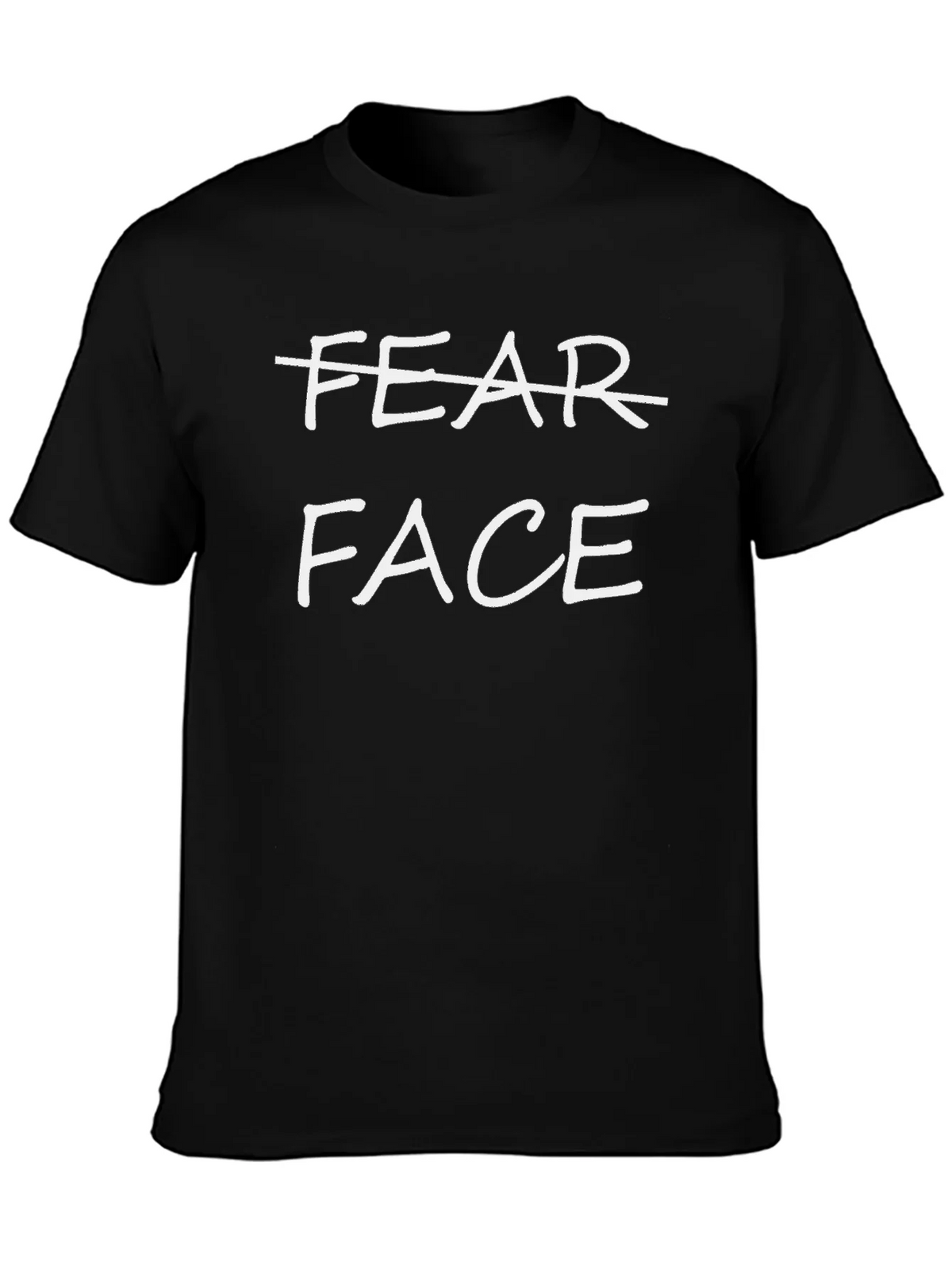 Fear Face Graphic T-Shirt - Unisex Black Tee product image 6