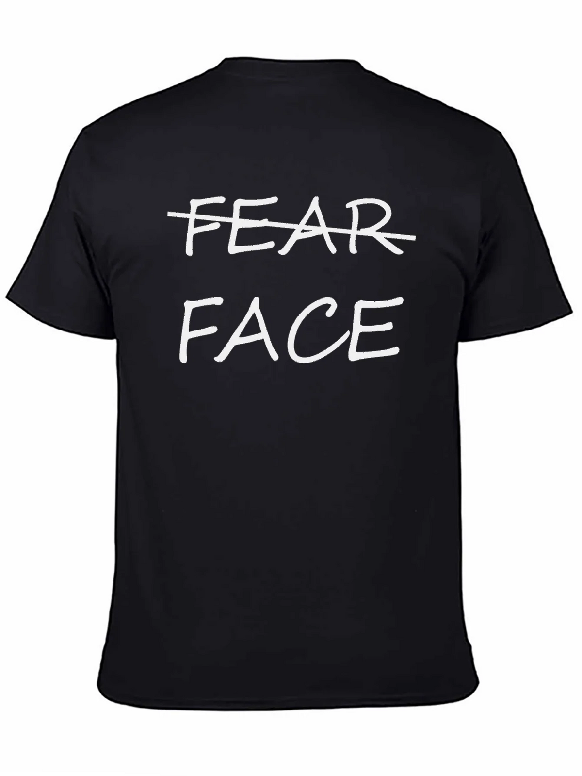 Fear Face Graphic T-Shirt - Unisex Black Tee product image 7