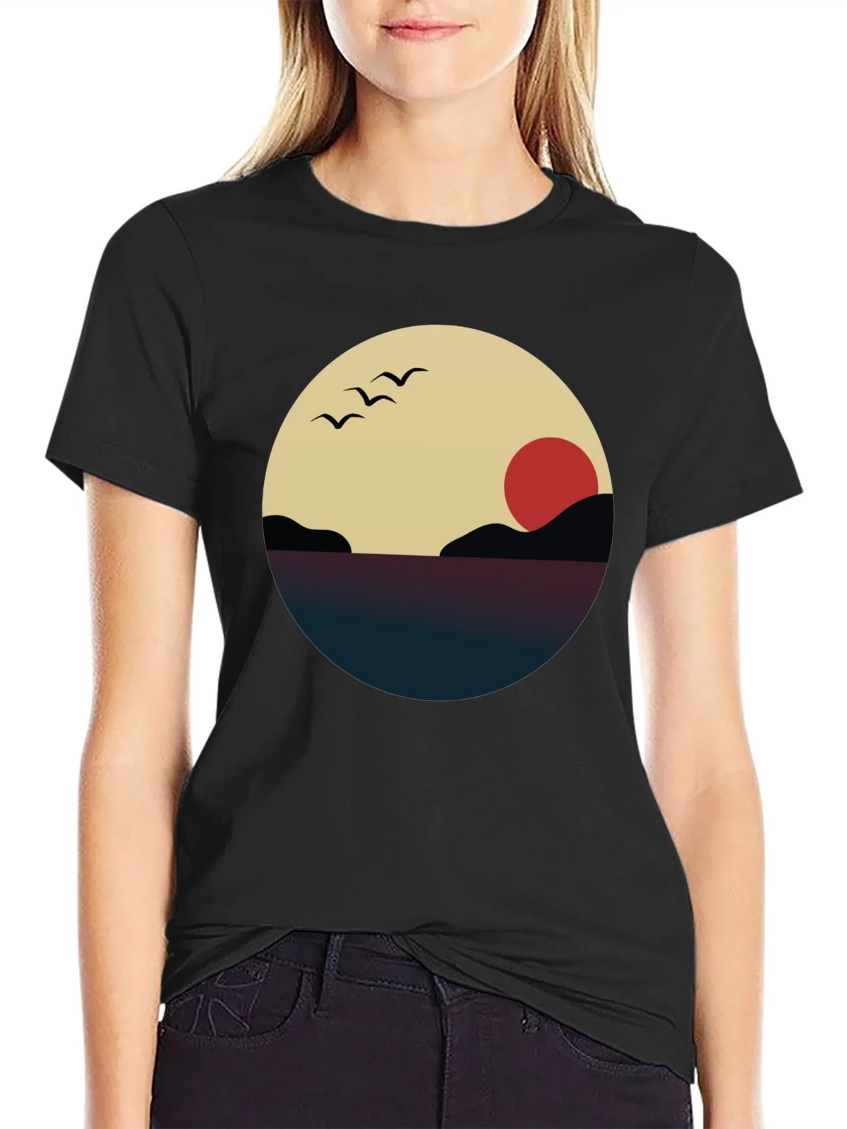 Sunset Graphic Tee - Minimalist Design product image 5
