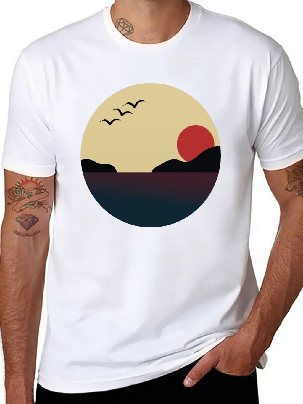 Sunset Graphic Tee - Minimalist Design product image 10