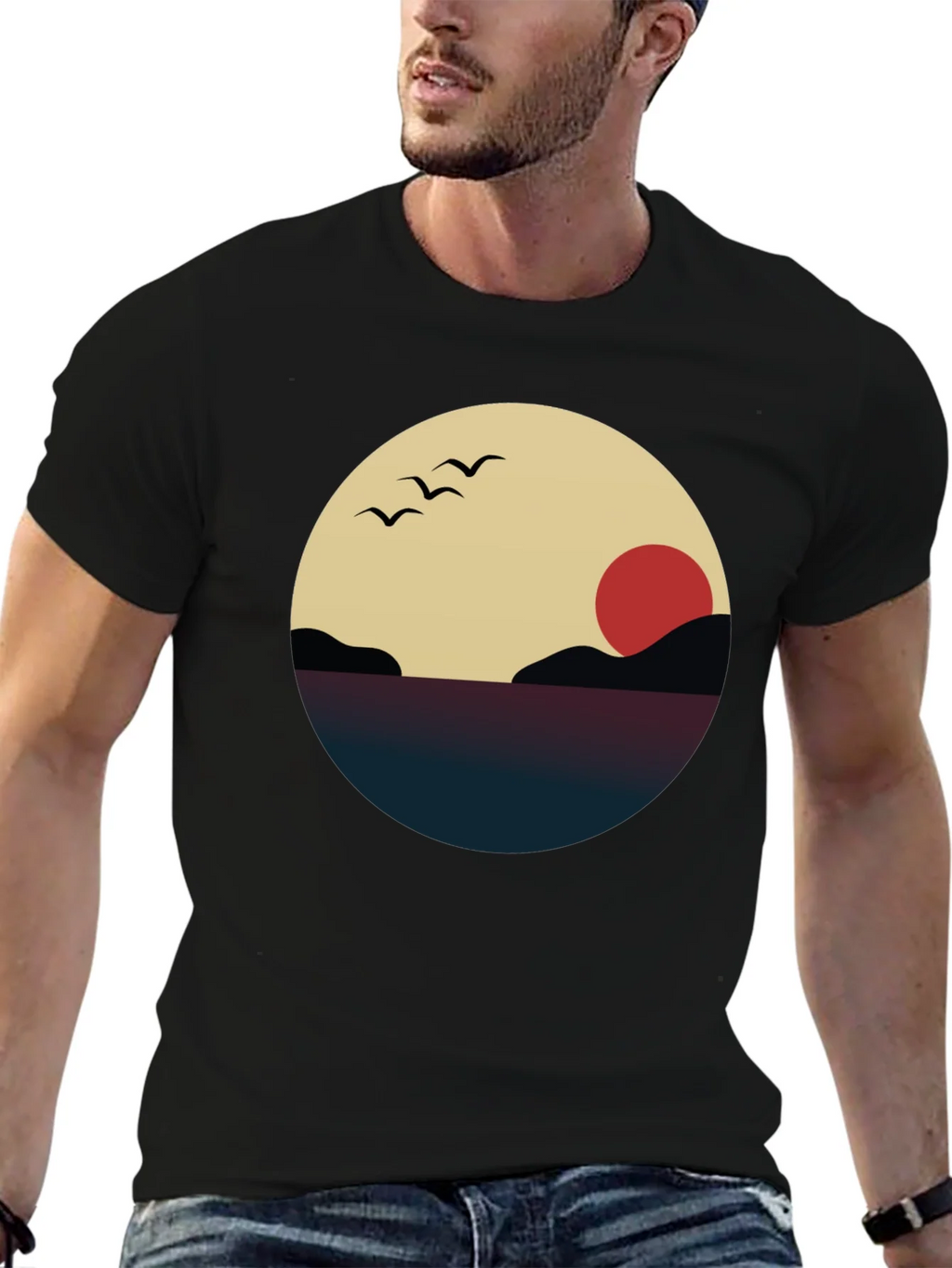 Sunset Graphic Tee - Minimalist Design product image 9