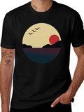 Sunset Graphic Tee - Minimalist Design product image 1