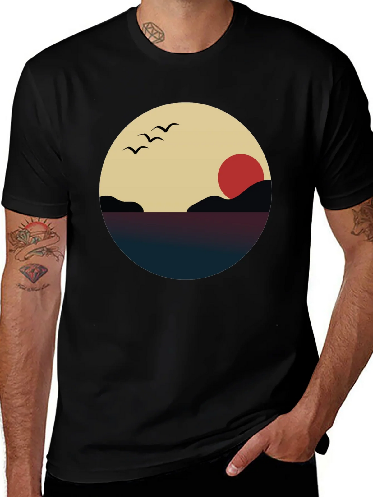 Sunset Graphic Tee - Minimalist Design product image 1