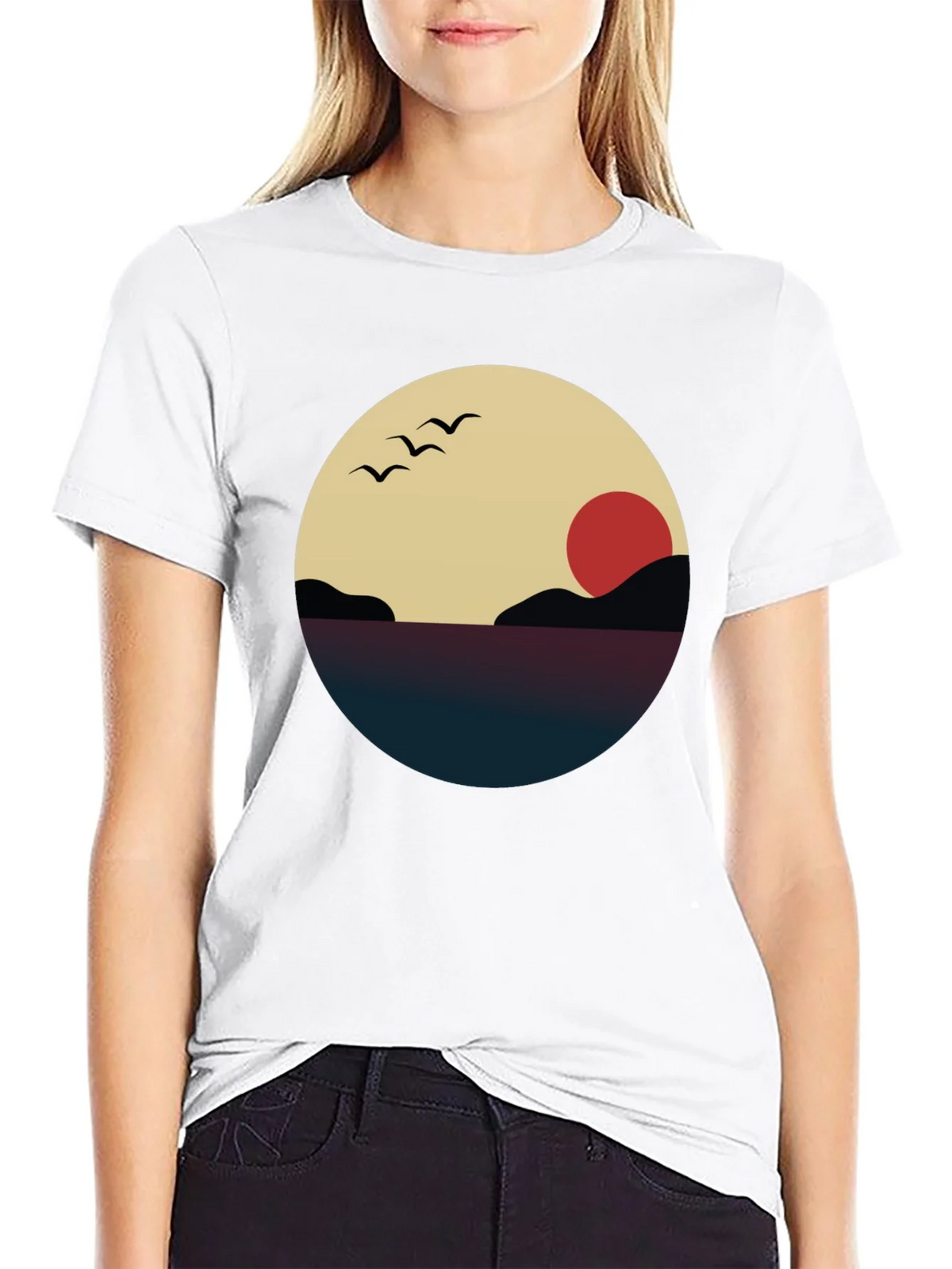 Sunset Graphic Tee - Minimalist Design product image 11