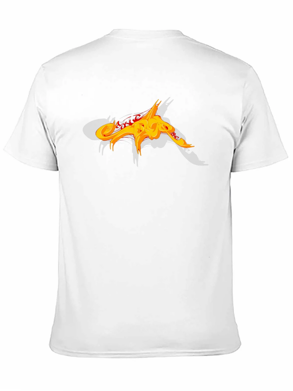 Black T-Shirt with Abstract Fiery Graphic Design product image 2