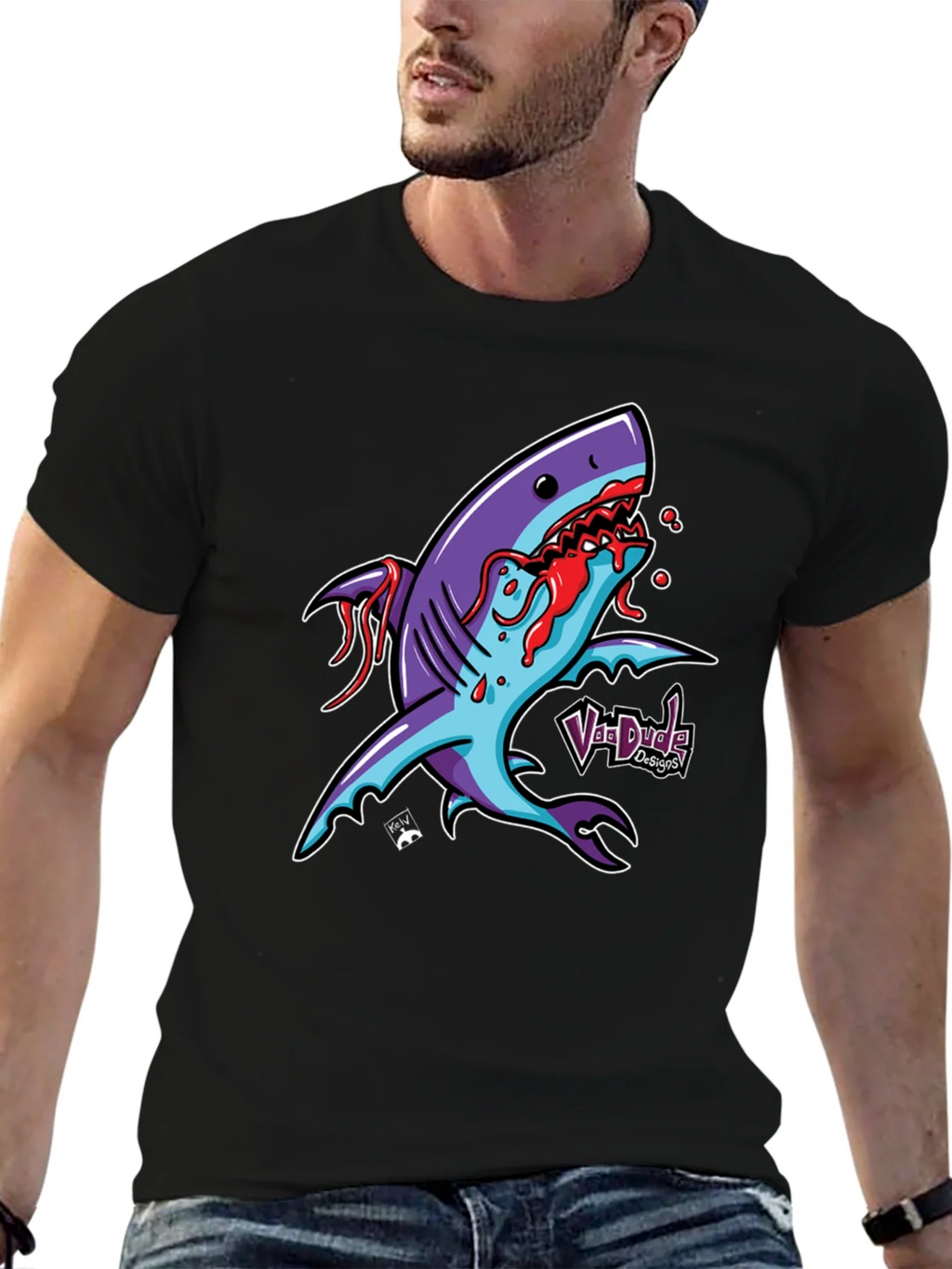 Shark Attack Graphic T-Shirt - Bold Cartoon Design product image 5