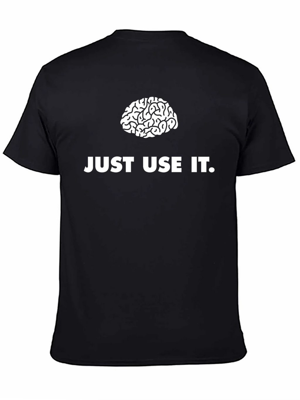 Just Use It Brain Graphic Tee - Unisex Black T-Shirt product image 7