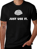 Just Use It Brain Graphic Tee - Unisex Black T-Shirt product image 1