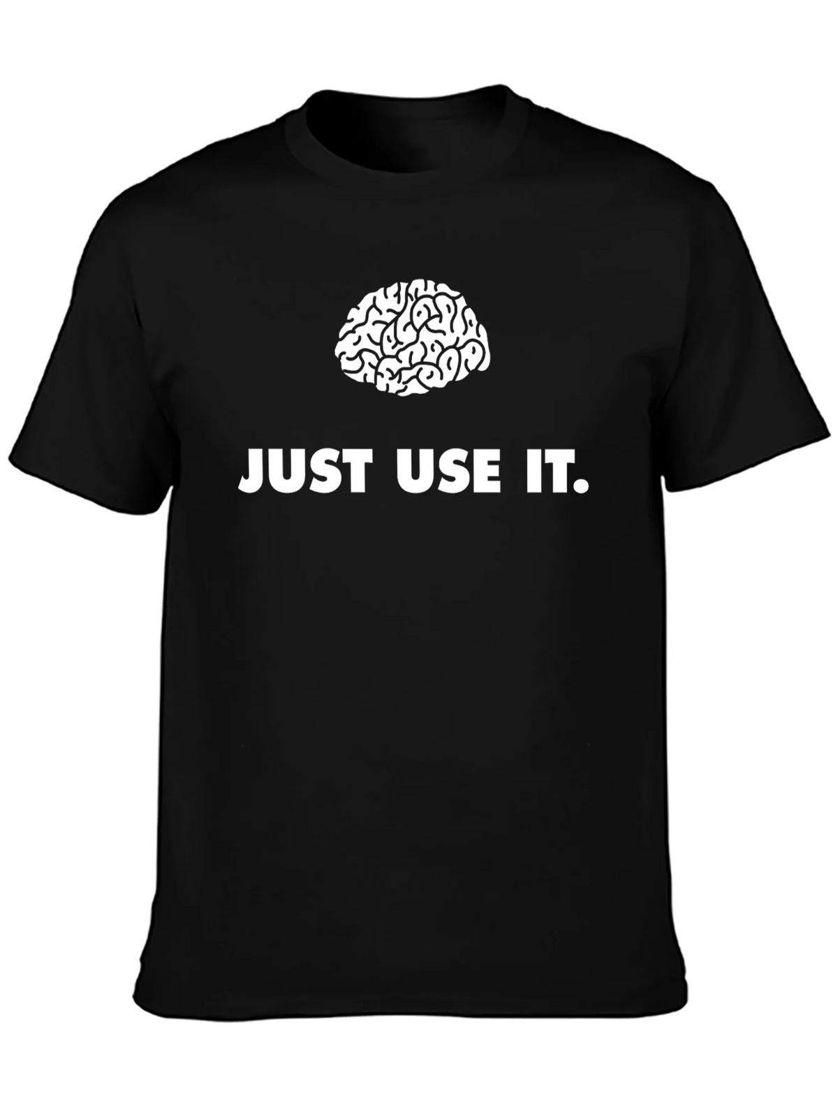 Just Use It Brain Graphic Tee - Unisex Black T-Shirt product image 6