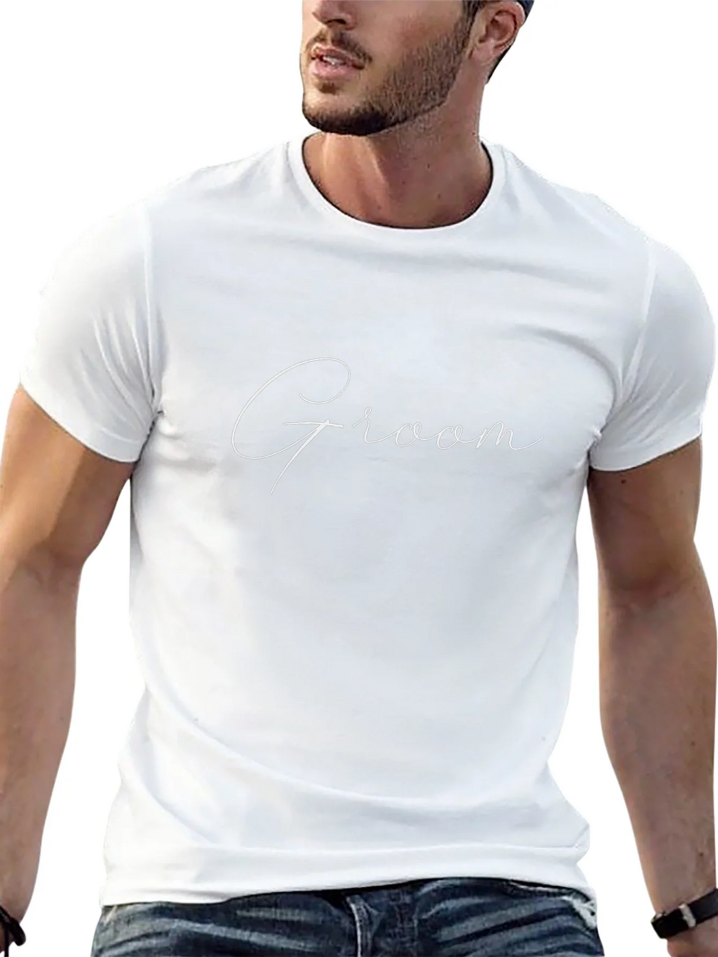 Groom Script T-Shirt - Stylish Wedding Apparel product image 4