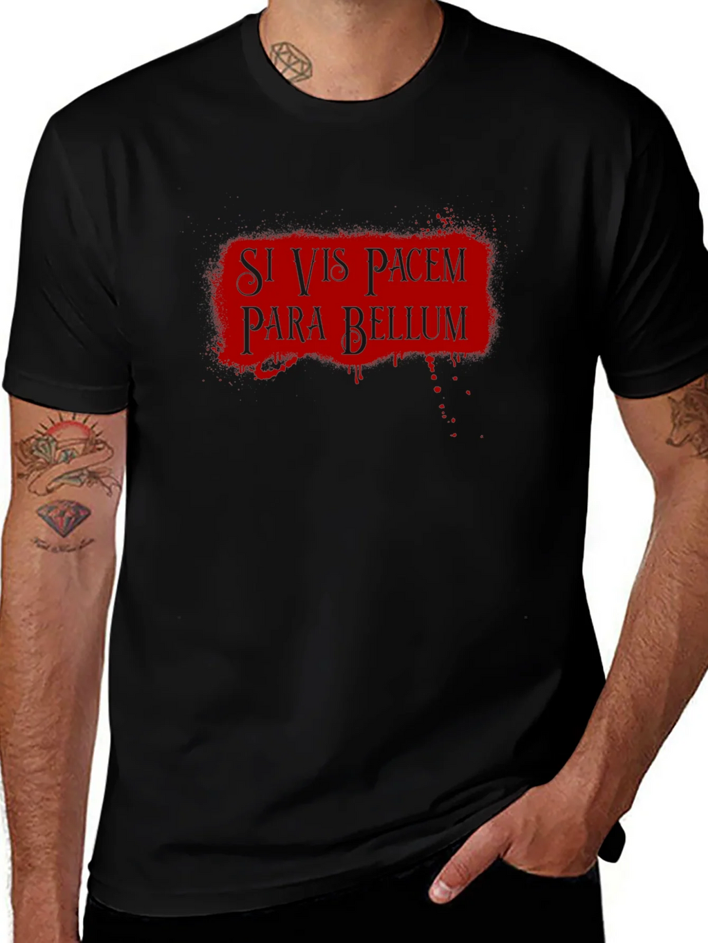 Si Vis Pacem Para Bellum T-Shirt - Latin Phrase product image 1