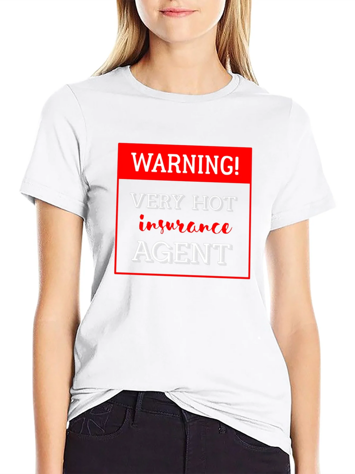 Warning! Very Hot Insurance Agent Black T-Shirt product image 11