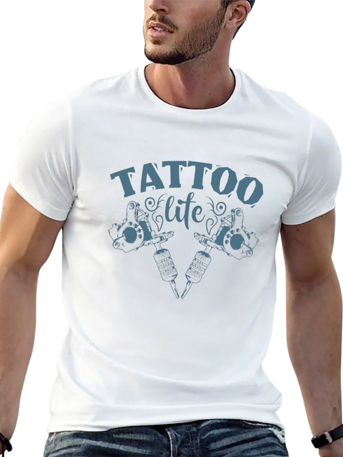 Tattoo Life Graphic Tee - Black Cotton T-Shirt product image 4