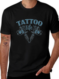 Tattoo Life Graphic Tee - Black Cotton T-Shirt product image 1