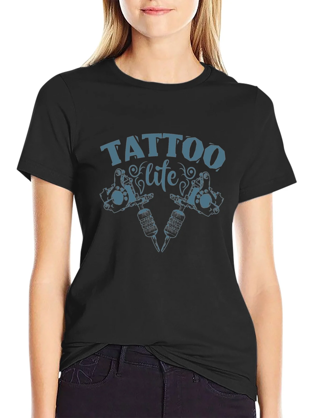 Tattoo Life Graphic Tee - Black Cotton T-Shirt product image 5