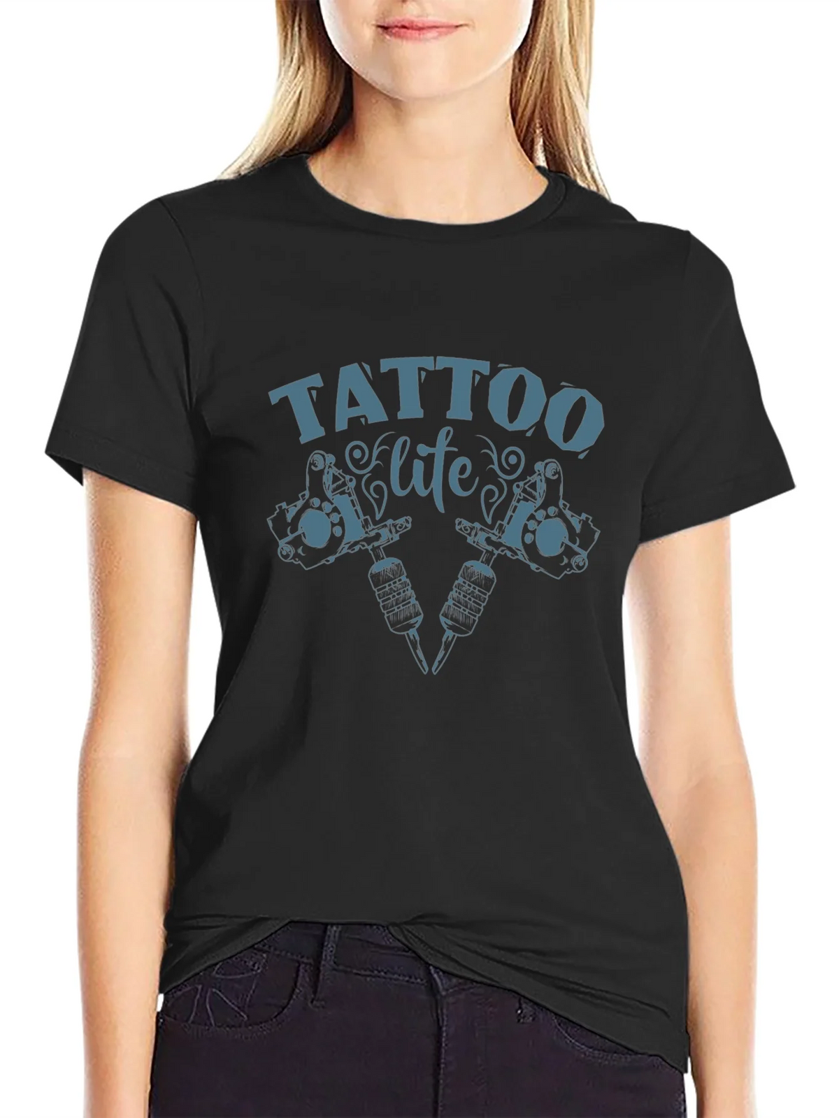 Tattoo Life Graphic Tee - Black Cotton T-Shirt product image 5