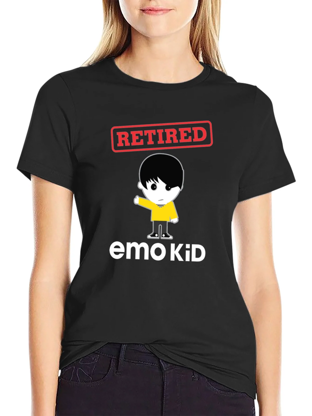 Retired Emo Kid Black Graphic Tee product image 5