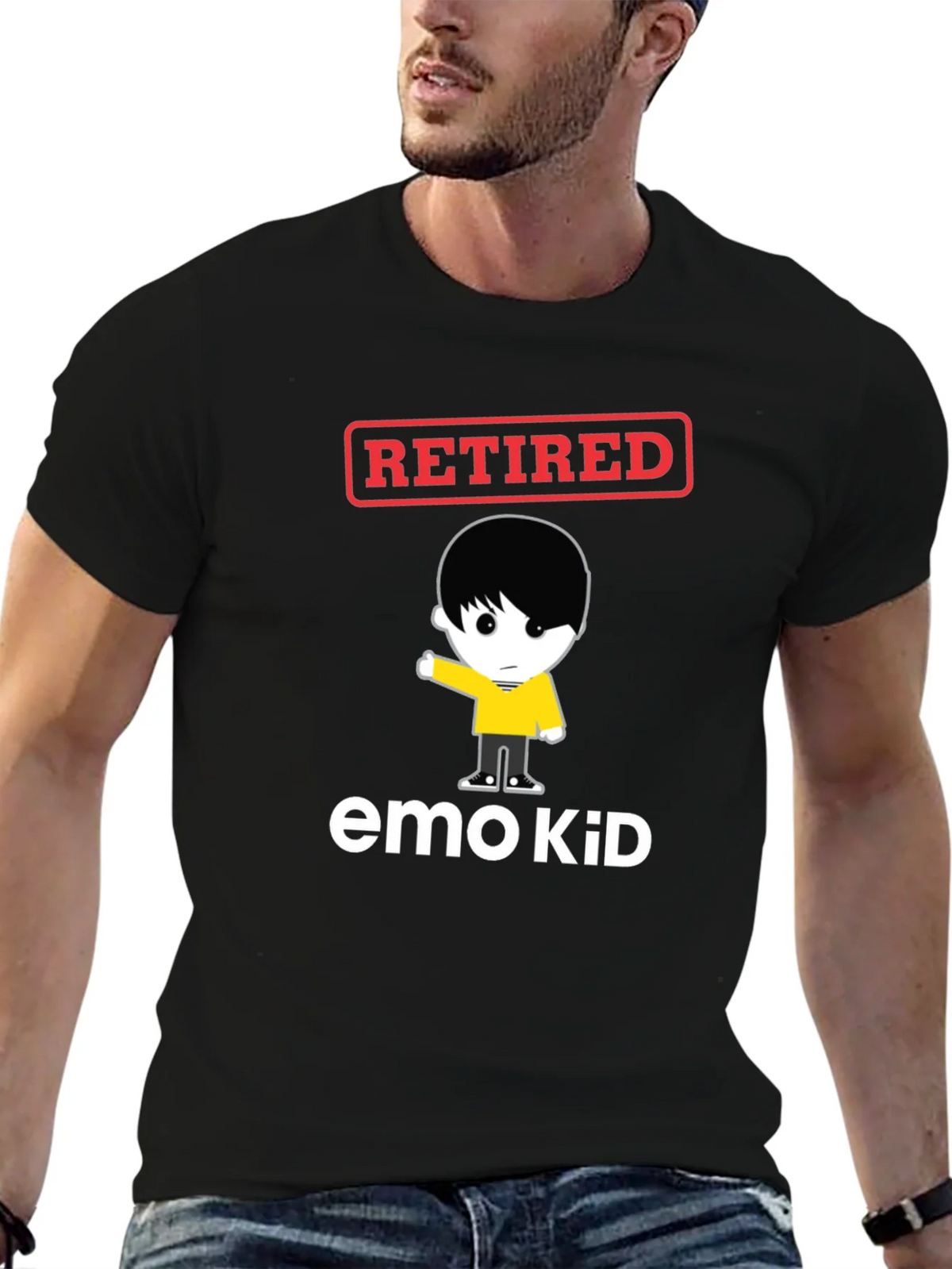 Retired Emo Kid Black Graphic Tee product image 9