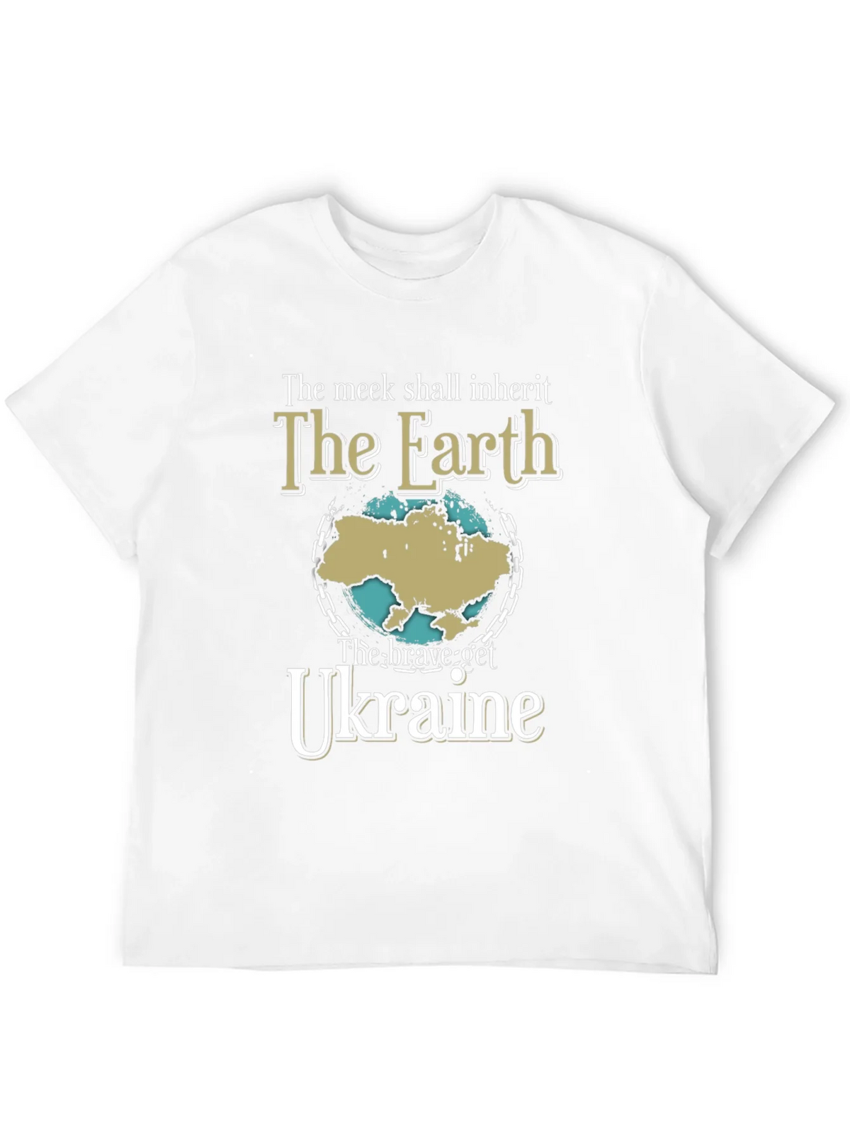 Ukraine Earth T-Shirt - Brave Get Tee product image 3