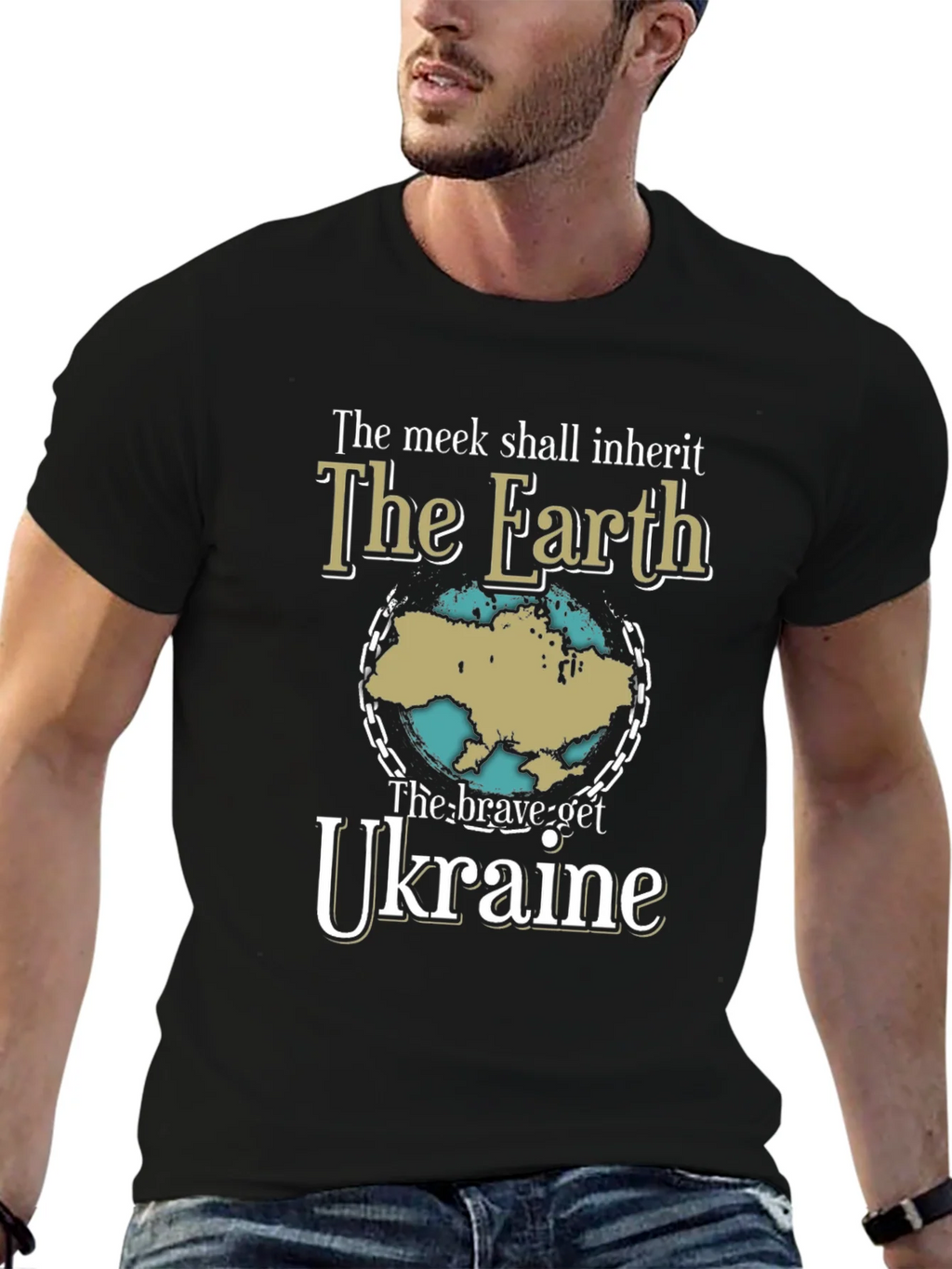 Ukraine Earth T-Shirt - Brave Get Tee product image 9