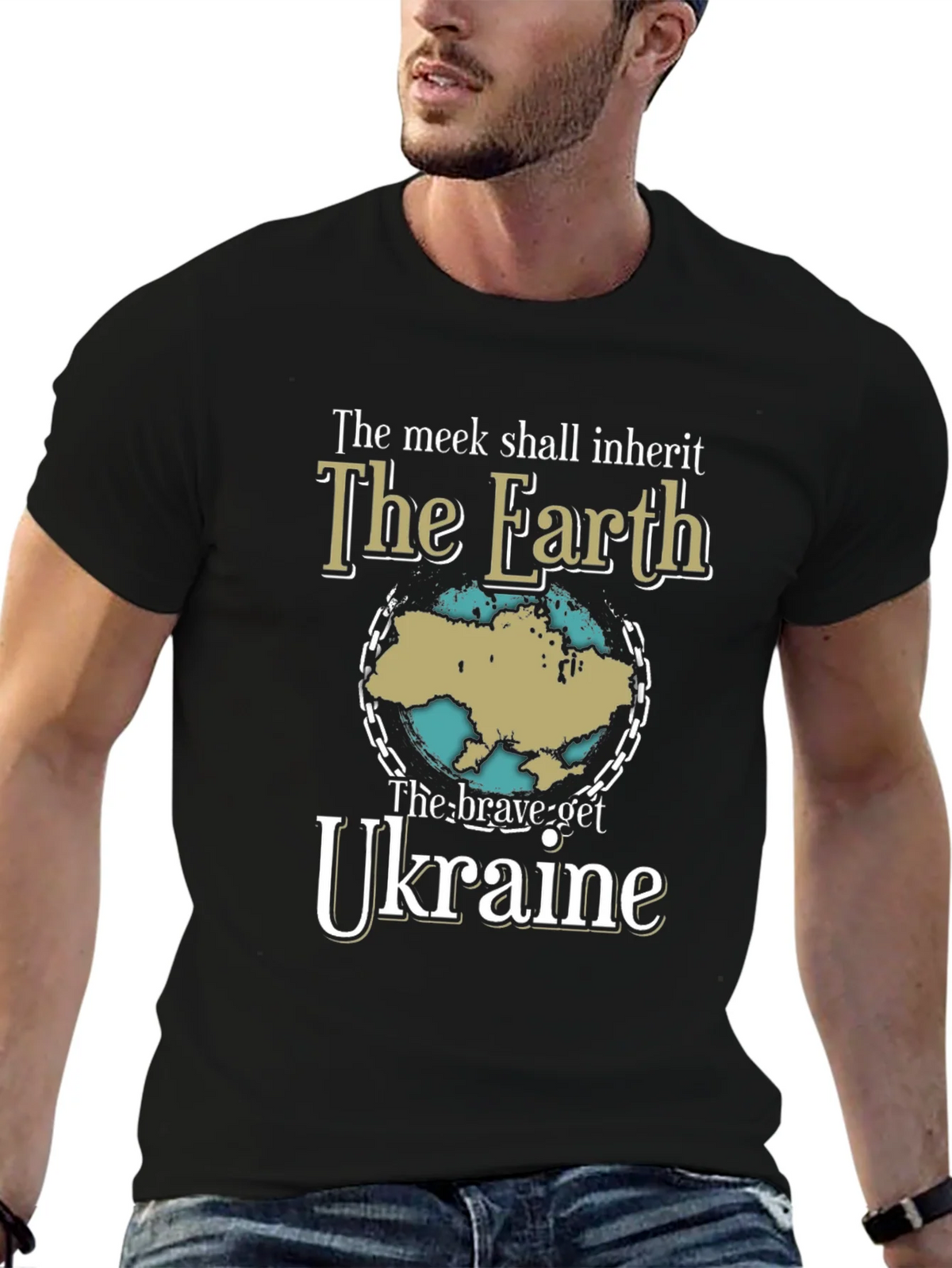 Ukraine Earth T-Shirt - Brave Get Tee product image 9
