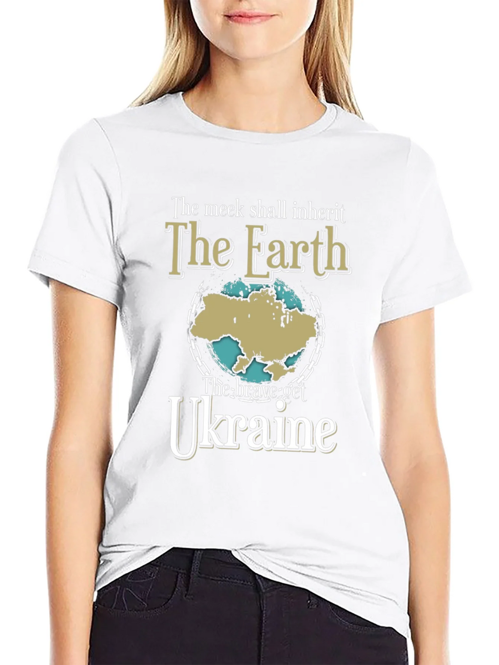 Ukraine Earth T-Shirt - Brave Get Tee product image 11