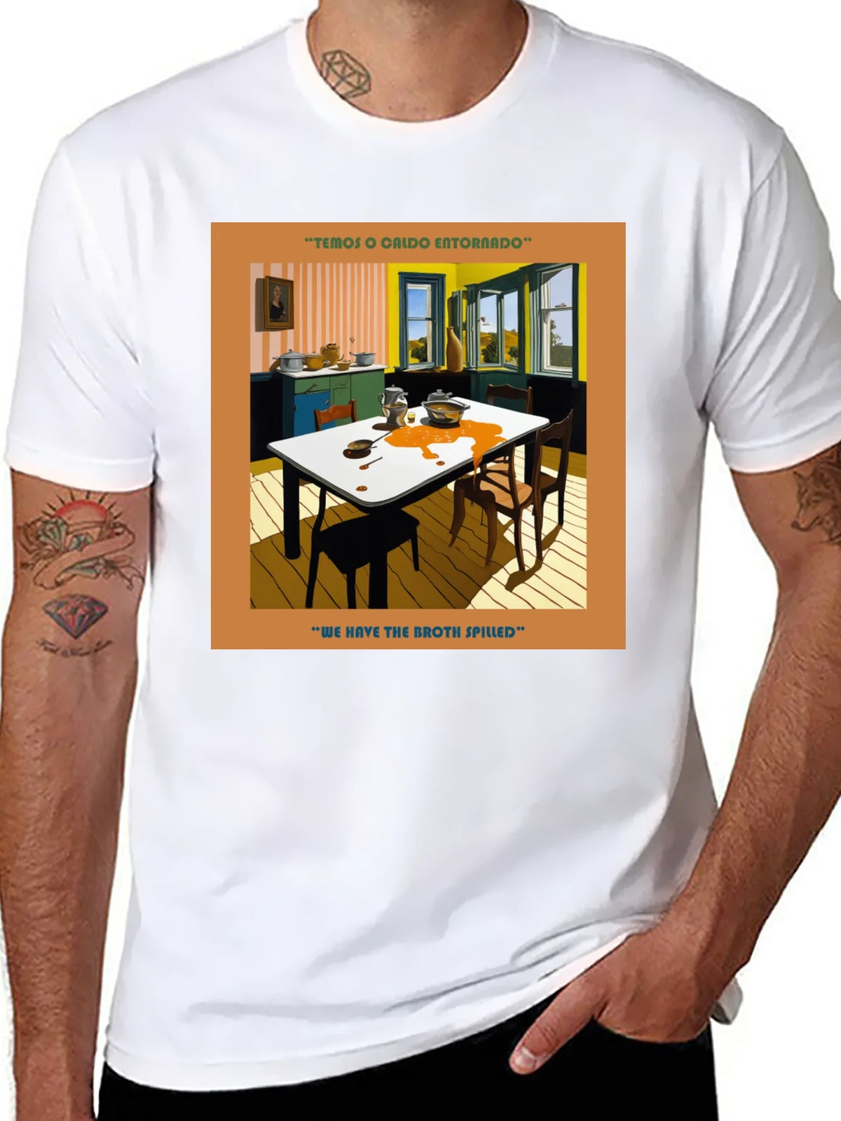 Spilled Broth Art T-Shirt product image 10