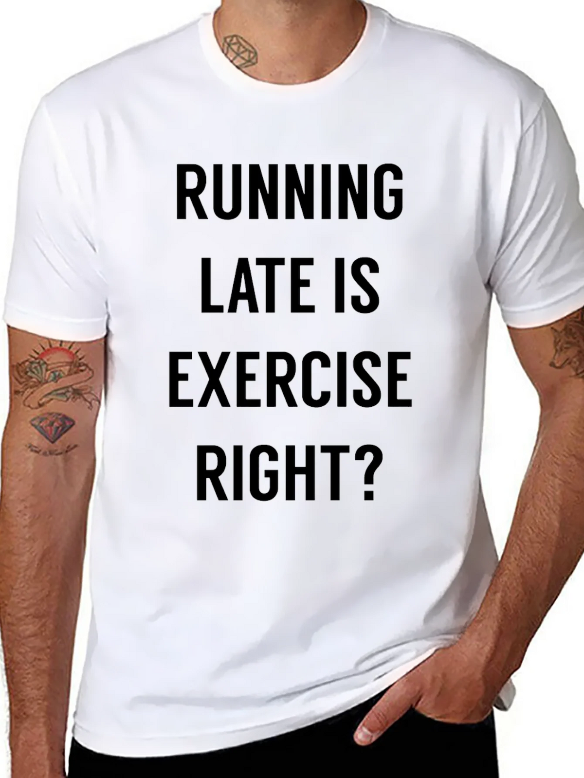 Funny Running Late Exercise T-Shirt product image 10