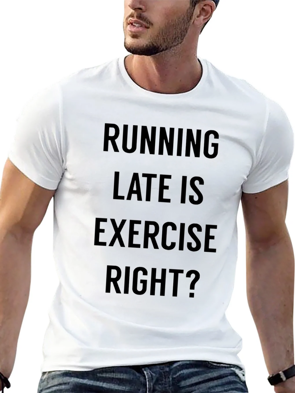 Funny Running Late Exercise T-Shirt product image 4