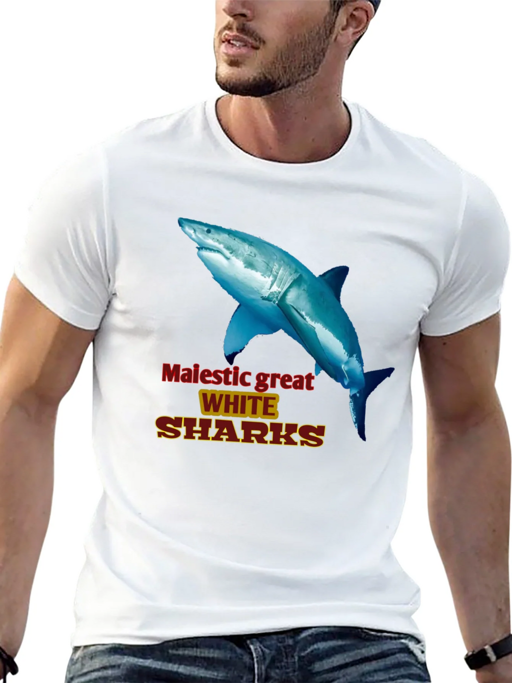 Majestic Great White Sharks Graphic Tee product image 4
