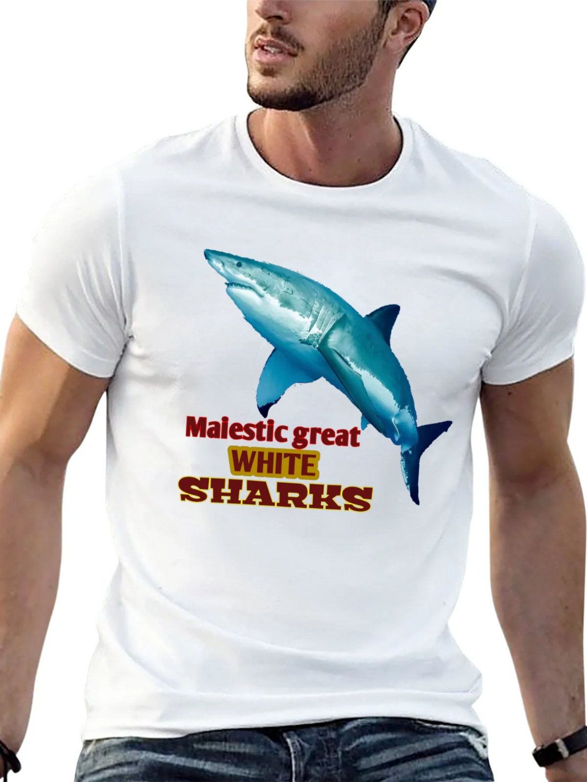 Majestic Great White Sharks Graphic Tee product image 4