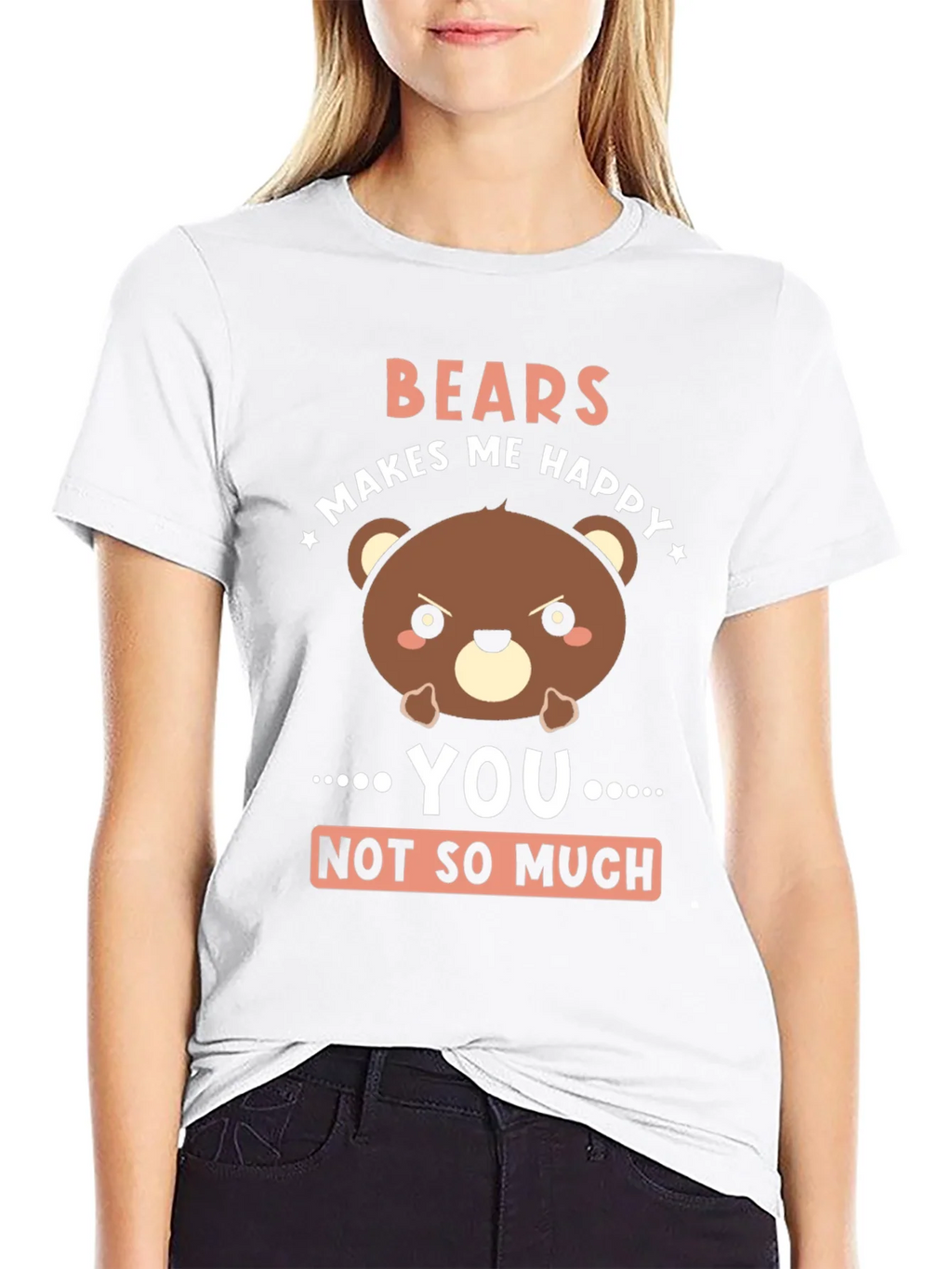 Funny Bear Graphic T-Shirt - Bears Makes Me Happy product image 11