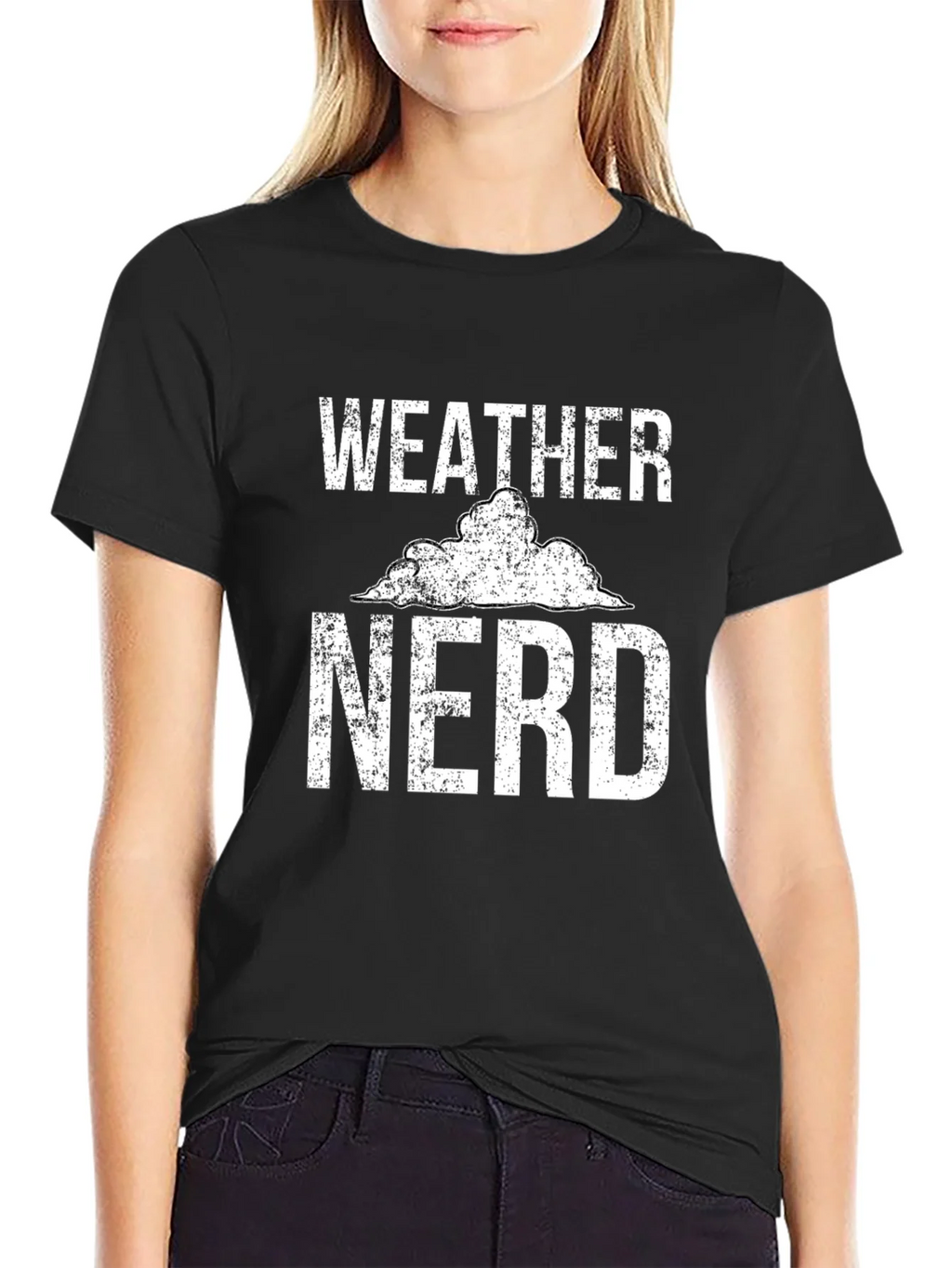 Weather Nerd Graphic T-Shirt - Black Cotton Tee product image 5
