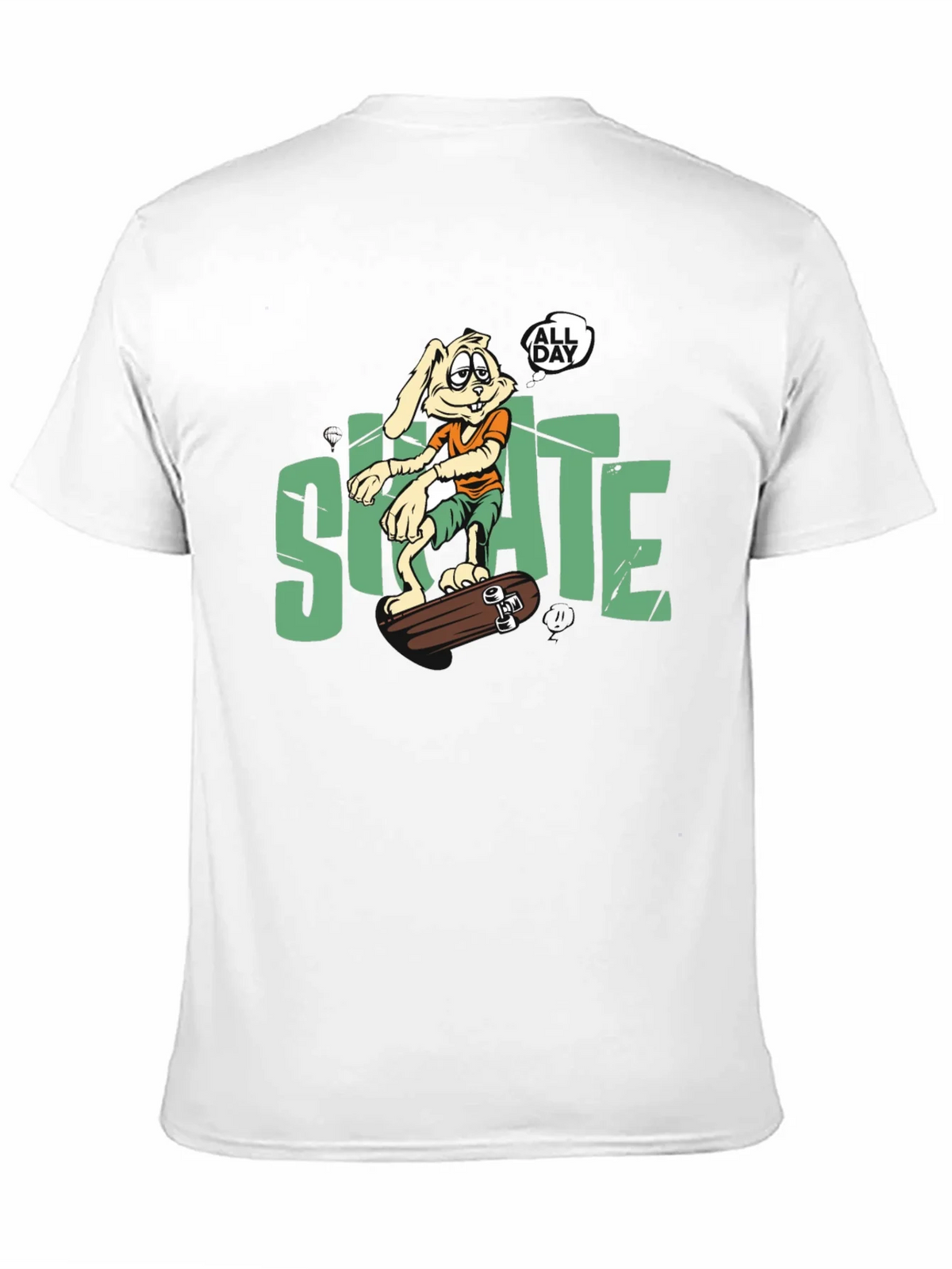 Skate All Day T-Shirt: Bunny Skateboarder product image 2