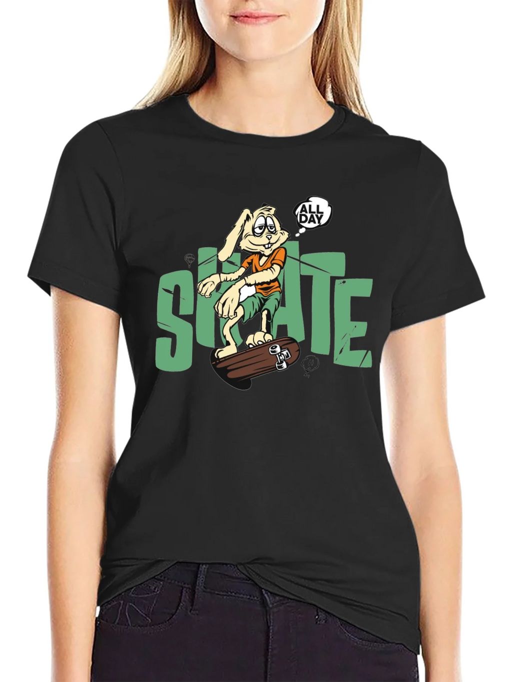 Skate All Day T-Shirt: Bunny Skateboarder product image 5