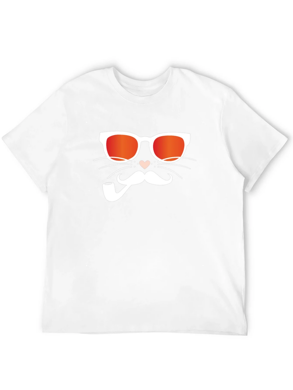 Cool Cat with Pipe Black T-Shirt product image 3