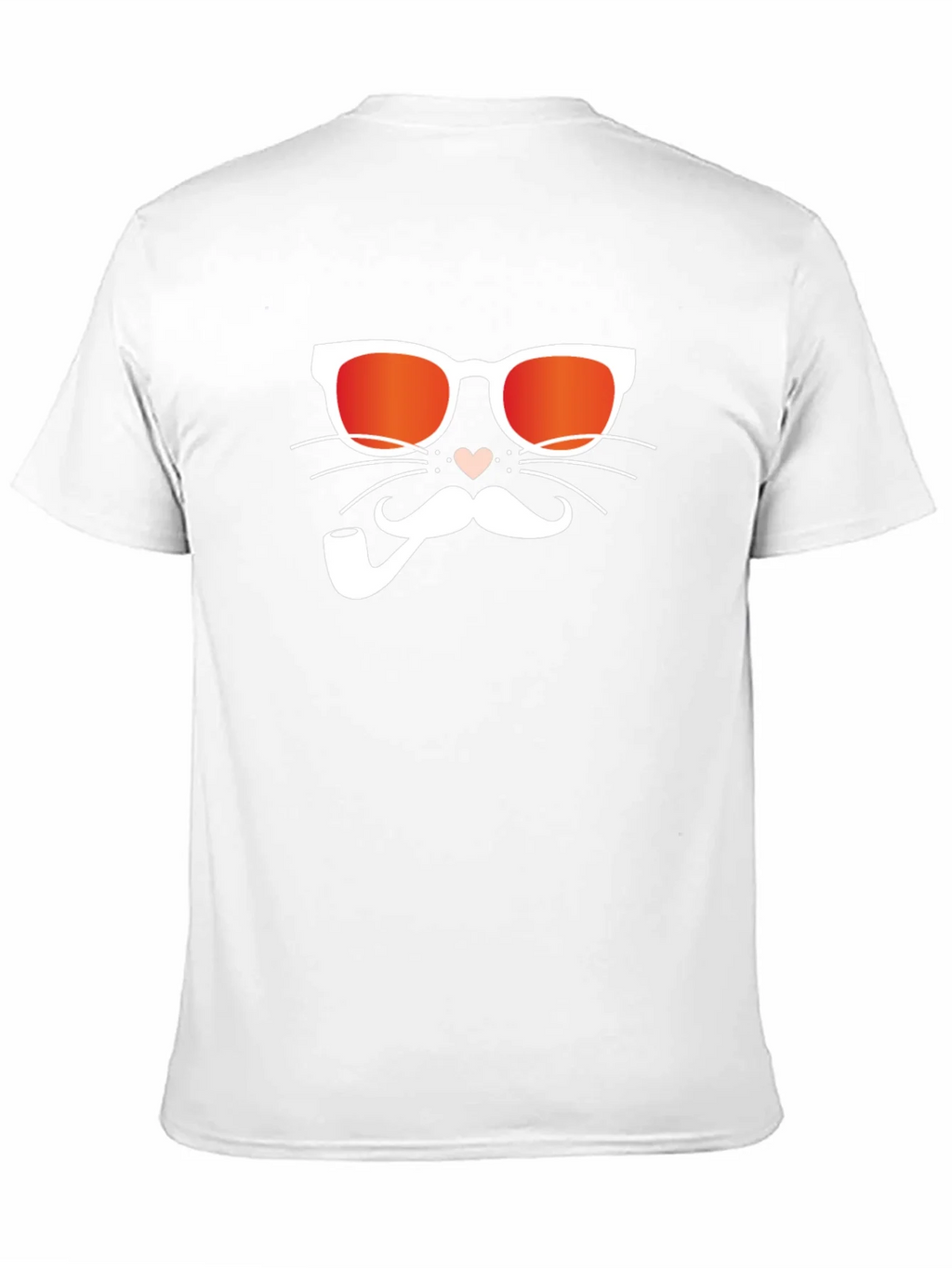 Cool Cat with Pipe Black T-Shirt product image 2
