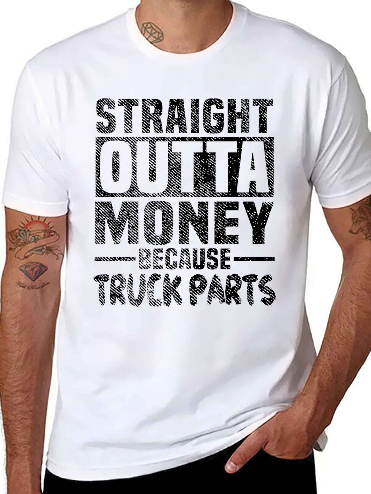 Straight Outta Money Truck Parts T-Shirt product image 10