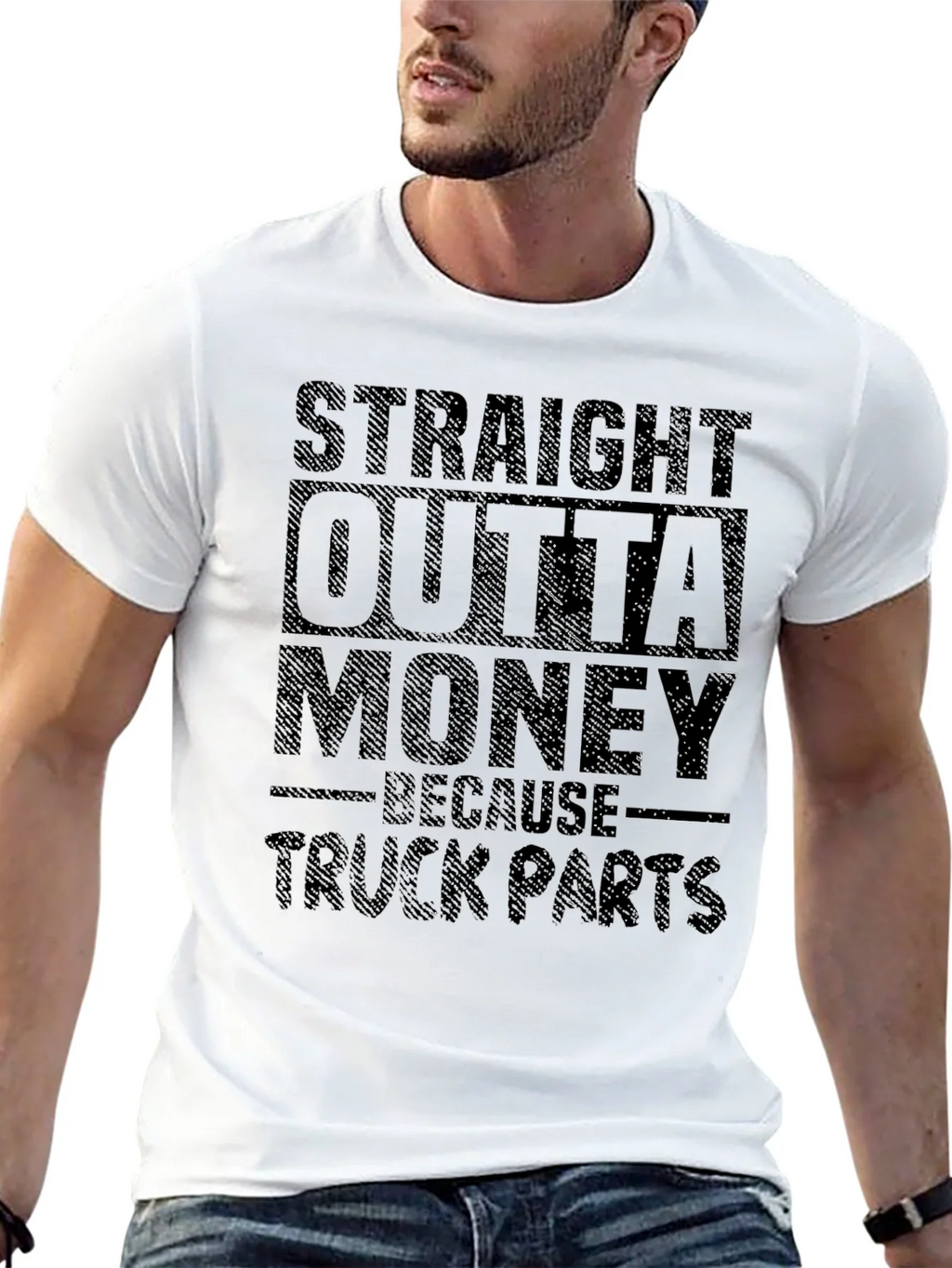 Straight Outta Money Truck Parts T-Shirt product image 4