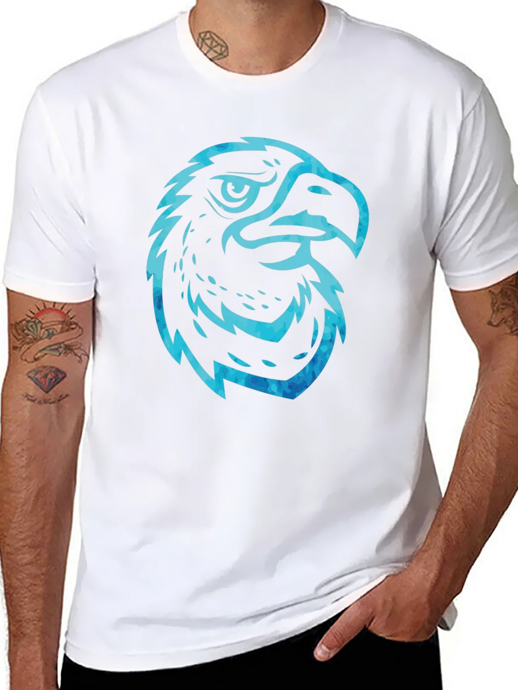 Mens Black Eagle Graphic T-Shirt product image 10