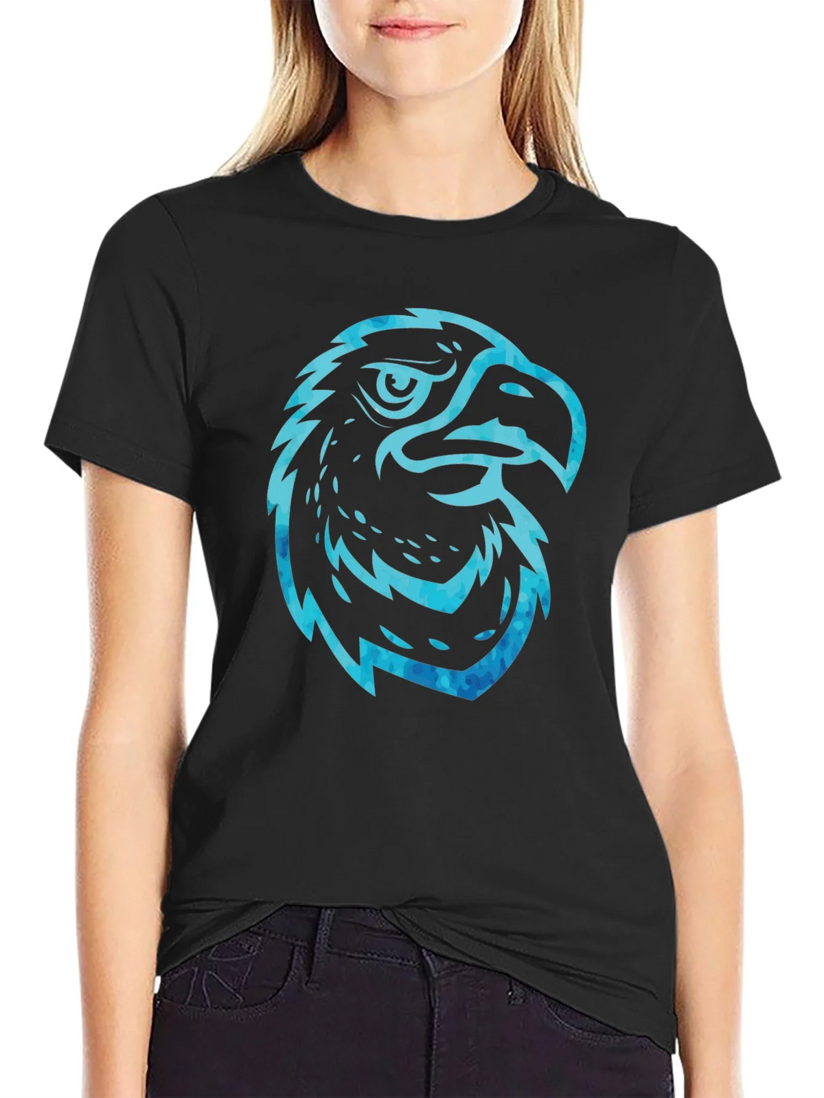 Mens Black Eagle Graphic T-Shirt product image 5